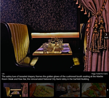 Marble Room in Crain's Cleveland Business